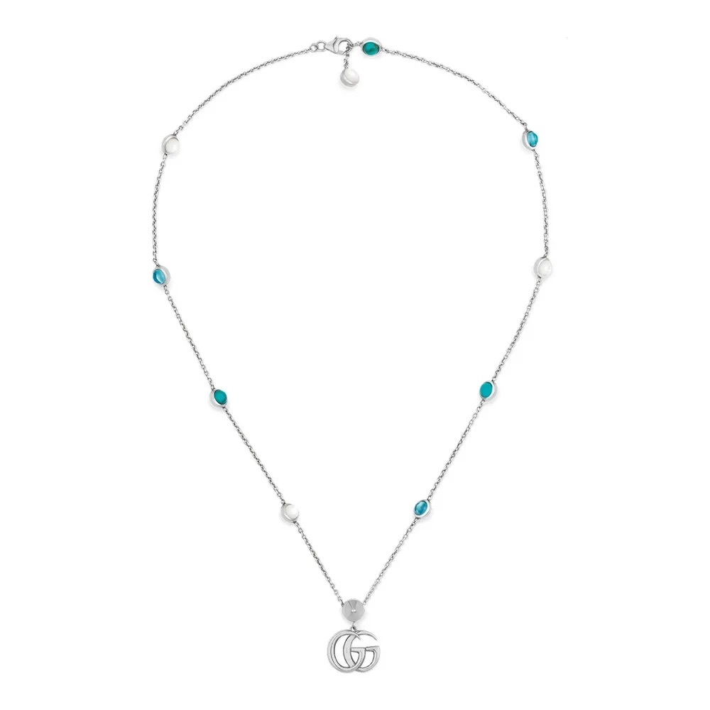 Gucci Silver  925 GG Marmont Pendant Necklace